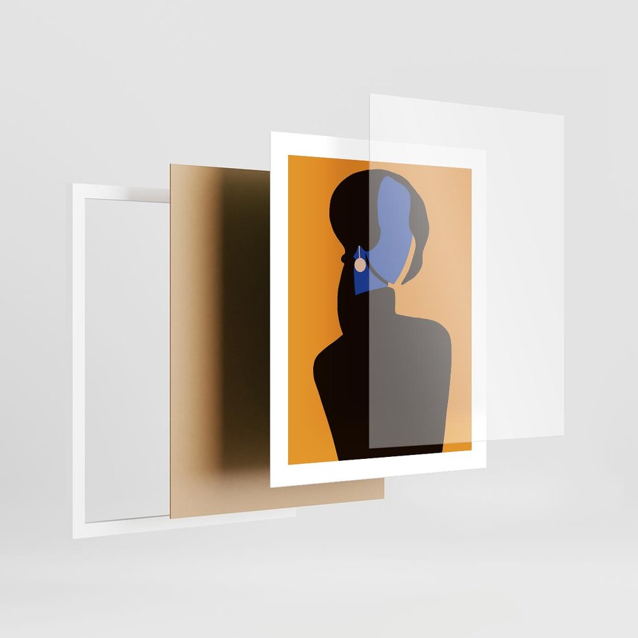 Plakat w ramie 40x50 - Transformacja Form - sztuka nowoczesna, plakat - rama biała