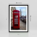 Plakat w ramie 50x70 - Londyńska budka telefoniczna - budka, telefoniczna - rama czarna