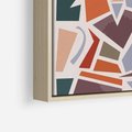 Obraz w ramie 50x50 - Intrygujące Rozbicie - gemoetryczne kształty, mozaika - rama drewno