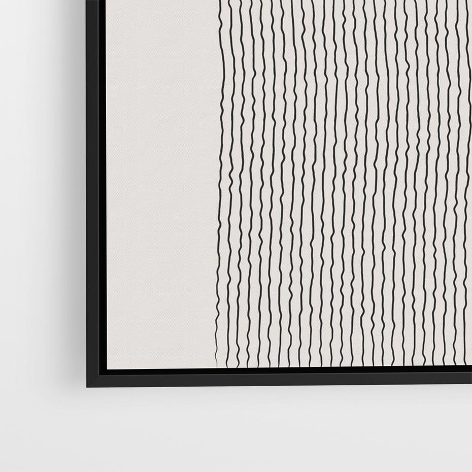 Obraz w ramie 50x50 - Wewnętrzne Widzenia - abstrakcyjna kompozycja, półkole - rama czarna