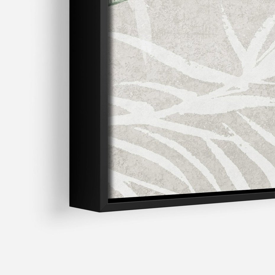 Obraz w ramie 70x100 - Zielony Raj - monstera, palmy - rama czarna