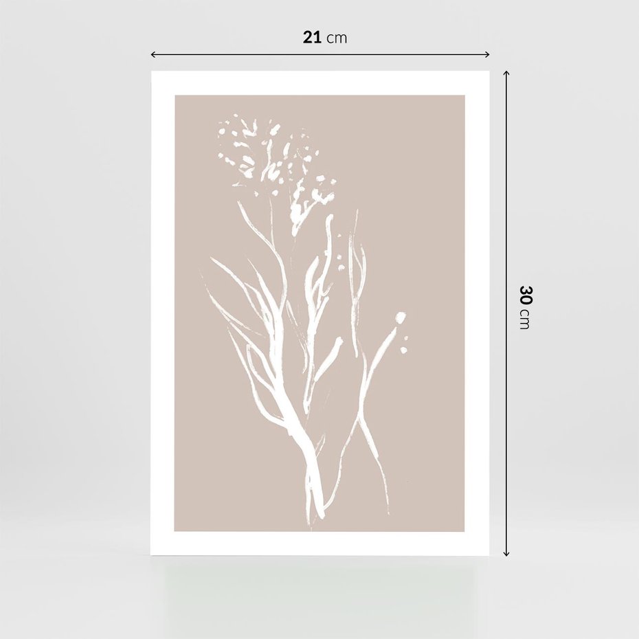 Plakat bez ramy 21x30 - Impresje Pastelowych Nastrojów - minimalistyczny delikatny obraz, beżowe odcienie