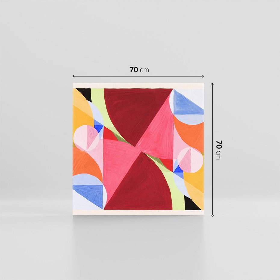 Obraz na płótnie 70x70 - Area Broken by Perpendiculars 1934, Jospeh Schillinger - Reprodukcja - reprodukcja, obraz na płótnie