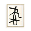 Plakat w ramie 30x40 - Impresje Wymiaru - linie, abstrakcja - rama drewno