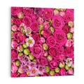 Obraz na płótnie 30x30 - Kwiatowa symfonia róż - róże, kwiaty