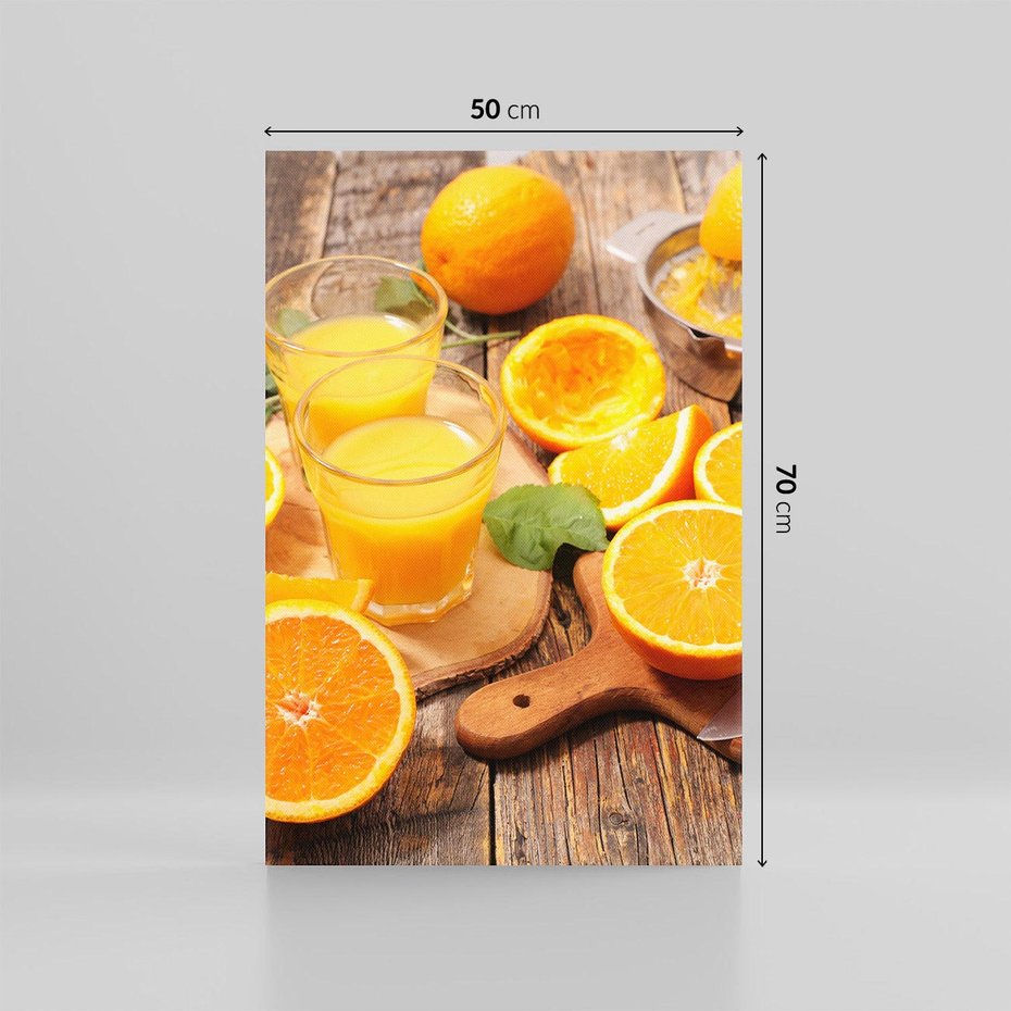 Obraz na płótnie 50x70 - Soczyste pomarańcze i soki - pomarańcze, soki