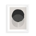Plakat w ramie 40x50 - Boho Przenikanie Uroku - abstrakcyjna kompozycja, okręgi - rama biała