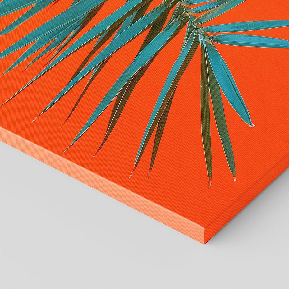 Obraz na płótnie 50x50 - Egzotyczny Urok - liście, palma