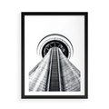 Plakat w ramie 50x70 - Perspektywa Wieży - architektura, wieża - rama czarna