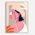Obraz w ramie 50x70 - Kobieca Esencja - nowoczesny plakat, styl retro - rama biała