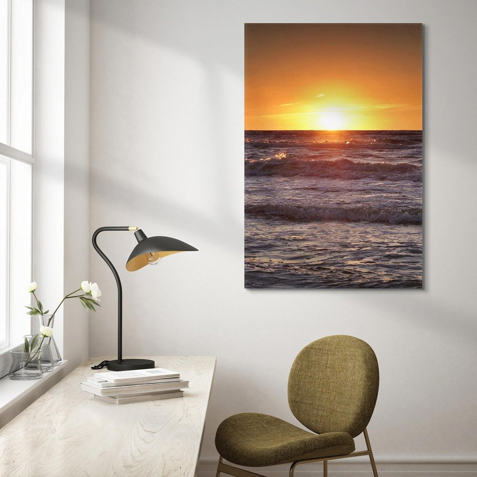 Obraz na płótnie 70x100 - Zachód Słońca Nad Morzem - zachód słońca,
