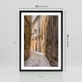 Plakat w ramie 50x70 - Perspektywa Uliczki - uliczka, perspektywa - rama czarna