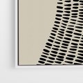 Obraz w ramie 50x70 - Migotliwa Innowacyjna Ekspresja - boho plakat, czarne kropki kreski - rama biała
