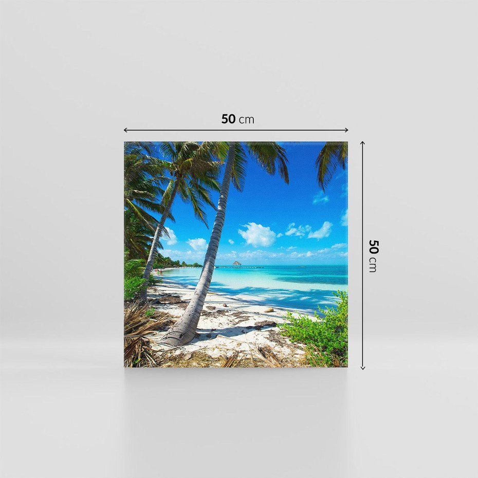 Obraz na płótnie 50x50 - Raj na Tropikalnej Wyspie - tropikalna, wyspa
