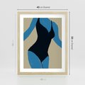 Plakat w ramie 40x50 - Zaklęta Kompozycja - abstrakcyjny plakat, nowoczesna sztuka - rama drewno