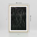 Plakat w ramie 50x70 - Wysoko nad Iglastym Lasem - las, perspektywa - rama drewno