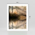 Plakat bez ramy 40x50 - Romantyczny Mostek - mostek, romantyczny