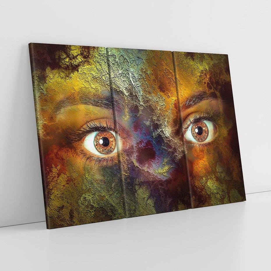 Obraz na płótnie 120x80 - Twarz w abstrakcji - twarz, abstrakcja