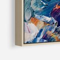 Obraz w ramie 50x70 - Rytmy ukrytych pragnień - chaos i abstrakcja, plamy koloru - rama drewno