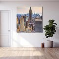 Obraz na płótnie 50x50 - Manhattan - Wieżowce Nowego Jorku - Manhattan, Nowy Jork