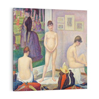 Obraz na płótnie 40x40 - "Modelki" (ok. 1886–1888) Georges Seurat - Reprodukcja - reprodukcja, obraz na płótnie
