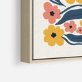 Obraz w ramie 70x100 - Pastelowe Impresje - pastelowe kwiaty, abstrakcyjna kompozycja - rama drewno