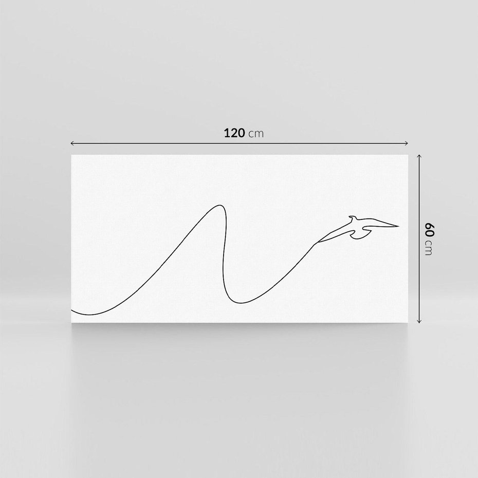 Obraz na płótnie 120x60 - Ptasia Linia - ptak, jaskółka