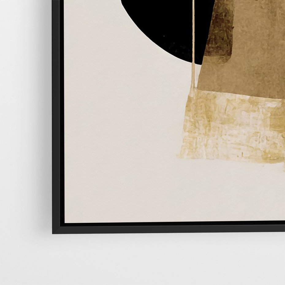 Obraz w ramie 70x100 - Wibracje Barw Ziemi - abstrakcyjny obraz, dziwne formy - rama czarna