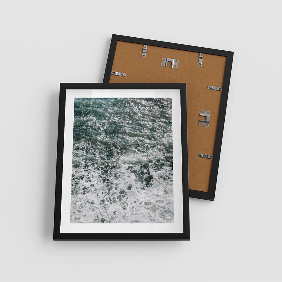 Plakat w ramie 40x50 - Sztormowa Przygoda - morze, ocean - rama czarna