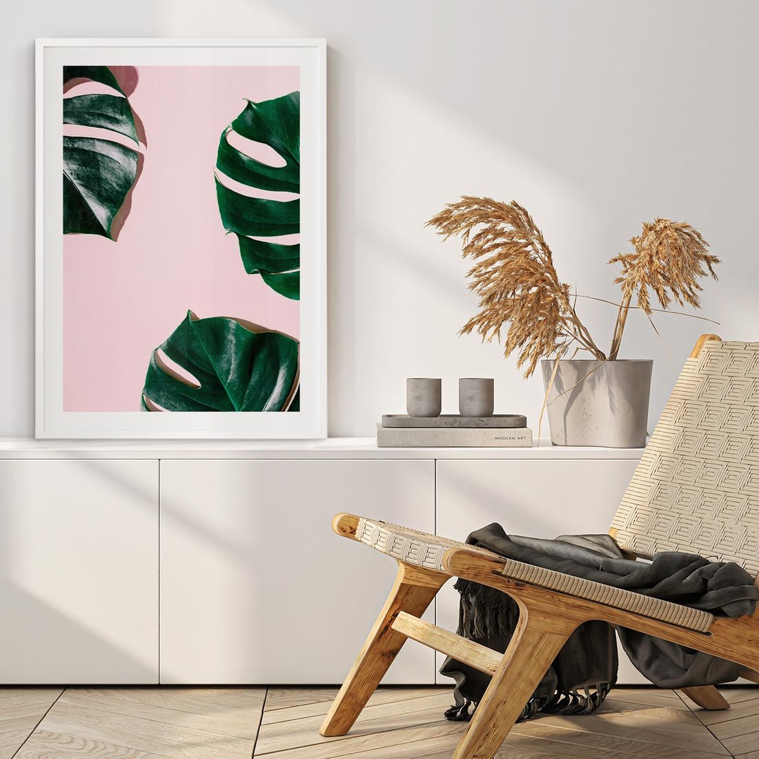 Plakat bez ramy 40x50 - Siła Natury - liście, monstera