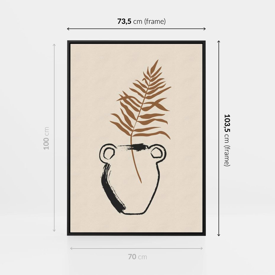 Obraz w ramie 70x100 - Wewnętrzne Opowieści - boho, nowoczesna sztuka - rama czarna