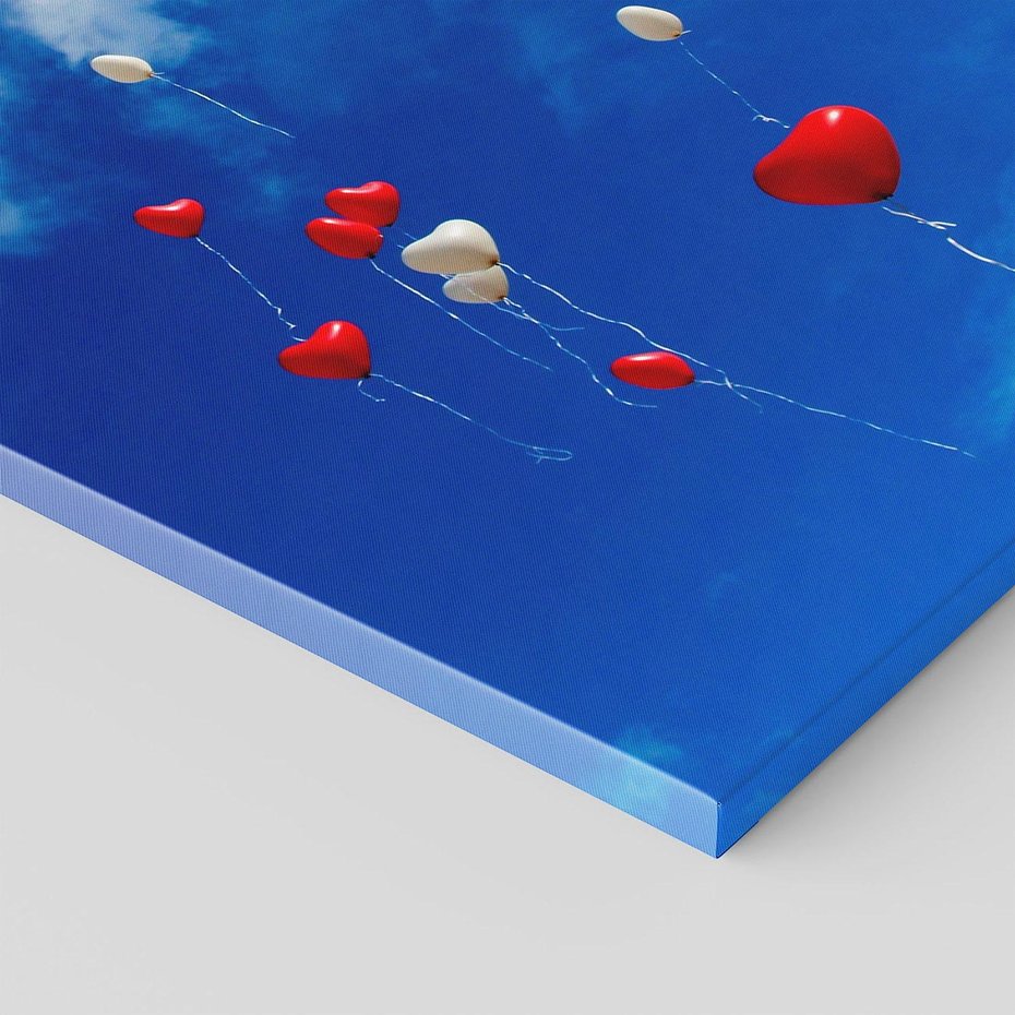 Obraz na płótnie 70x100 - Balony - Serca na niebie - balony, serca