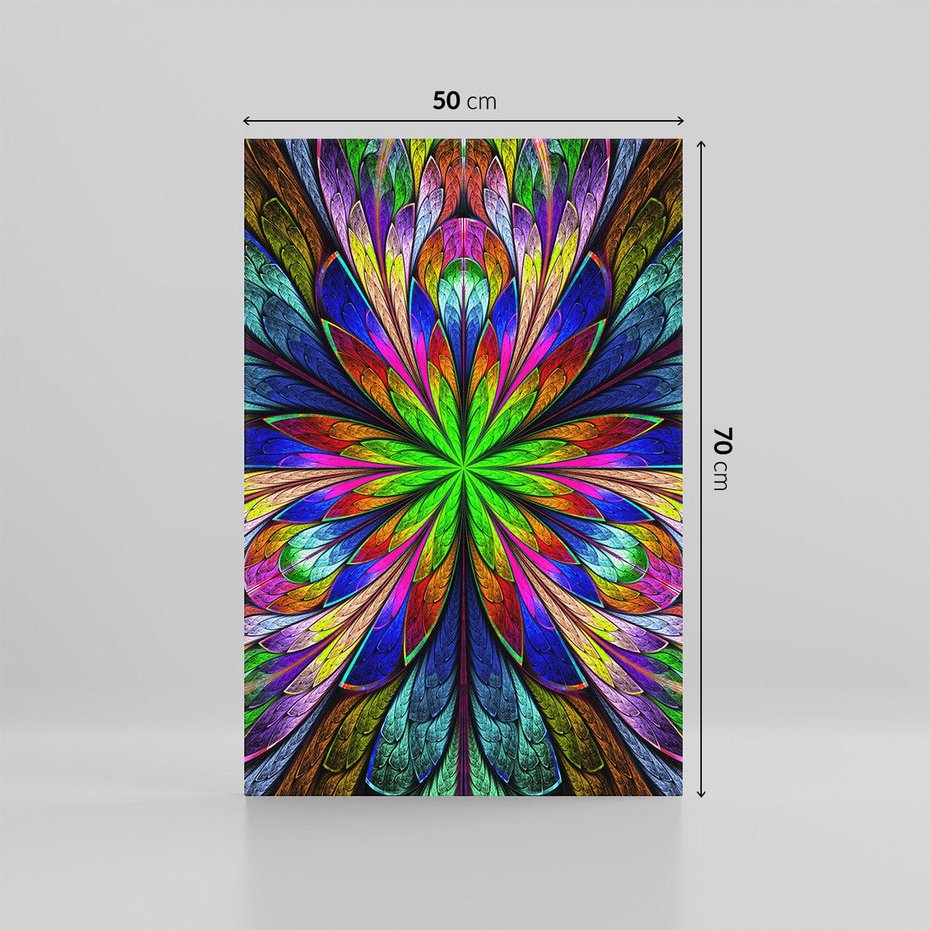 Obraz na płótnie 50x70 - Witrażowa magia na płótnie - witraż, sztuka