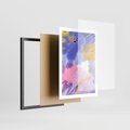 Plakat w ramie 50x70 - Rozbijające Plamy - abstrakcyjny plakat, pastelowe kolory - rama czarna