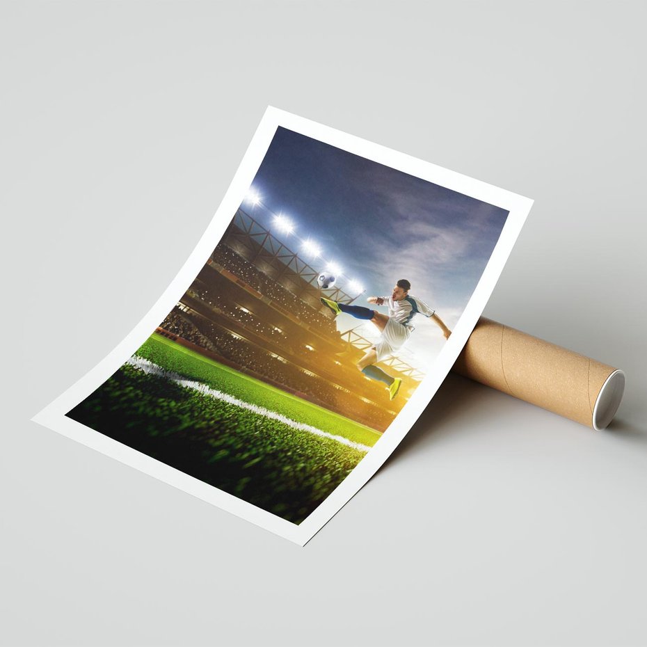 Plakat bez ramy 21x30 - Gol! Magia piłki nożnej - gol, piłka