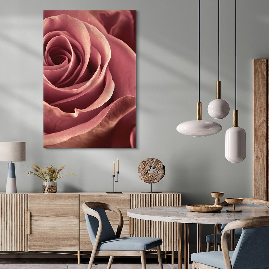 Obraz na płótnie 80x120 - Romantyczna Róż - róża, kwiat