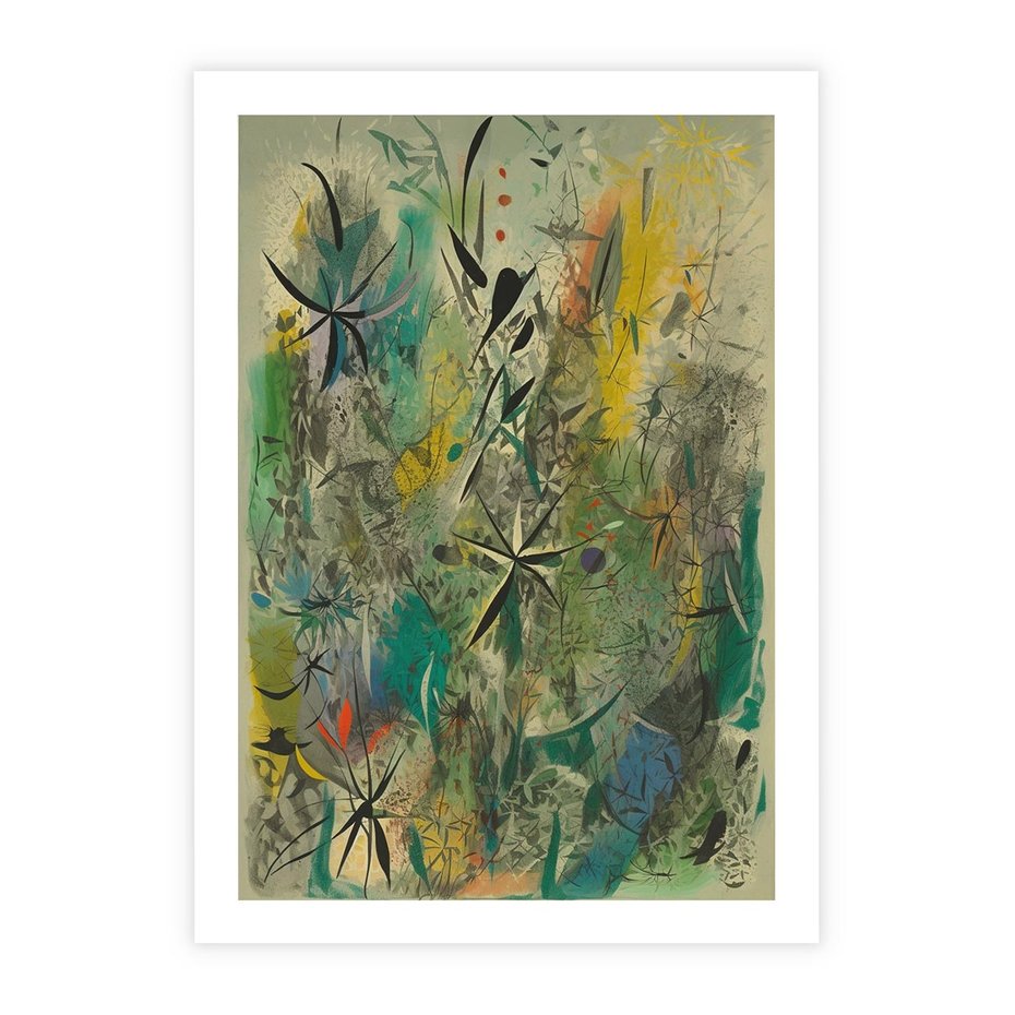 Plakat bez ramy 50x70 - Tajemnicze Konstrukcje Form - abstrakcyjny obraz, mnogość kolorów