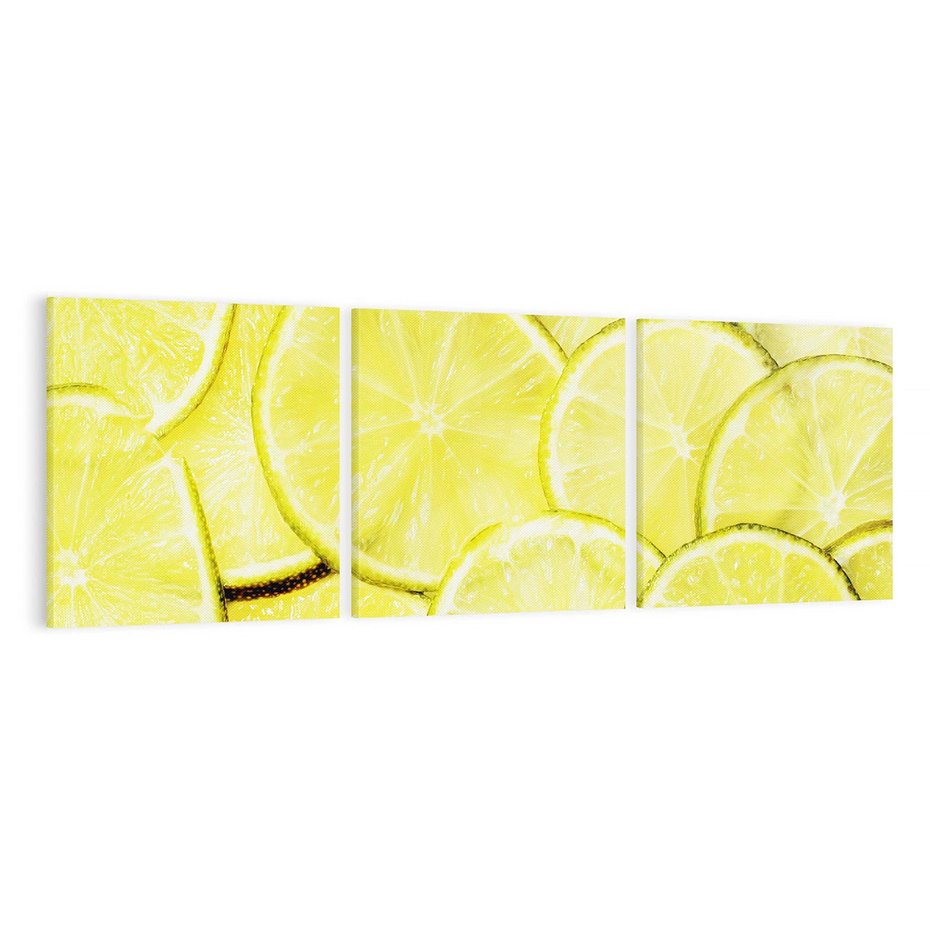 Obraz na płótnie 120x40 - Cytryny, Limonki - Owocowa Świeżość - cytryny, limonki