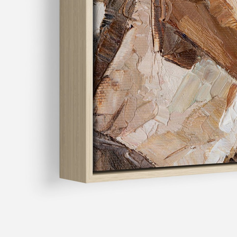 Obraz w ramie 50x70 - Wibracje - portret, kobieta - rama drewno