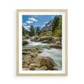 Plakat w ramie 50x70 - Górski strumyk w harmonii - strumyk, górski - rama drewno
