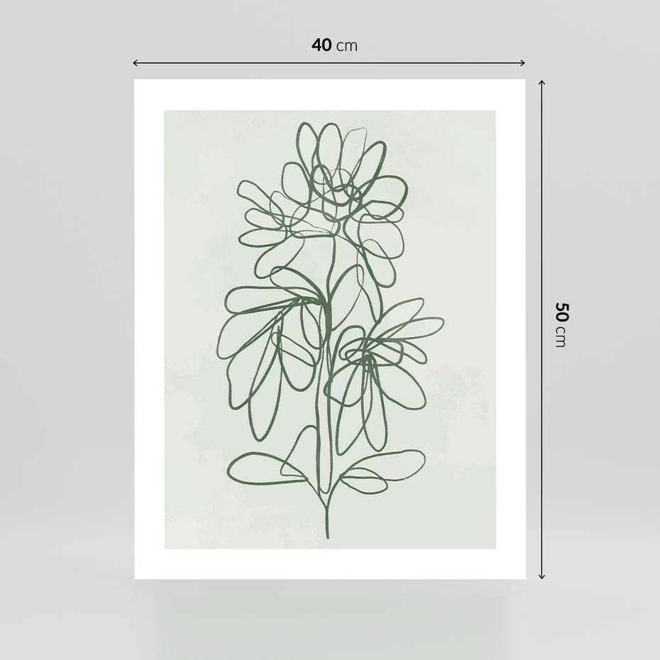 Plakat bez ramy 40x50 - Spokojne Poddanie Naturze - zielony plakat, roślinne inspiracje