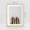 Plakat w ramie 30x40 - Boho Elegancja - boho kobiece zdjęcie, wieszak - rama drewno