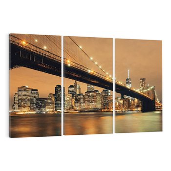 Obraz na płótnie 120x80 - magiczne połączenie miast - most, Nowy Jork