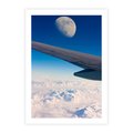 Plakat bez ramy 21x30 - Samolot ku Księżycowi - samolot, ksieżyc