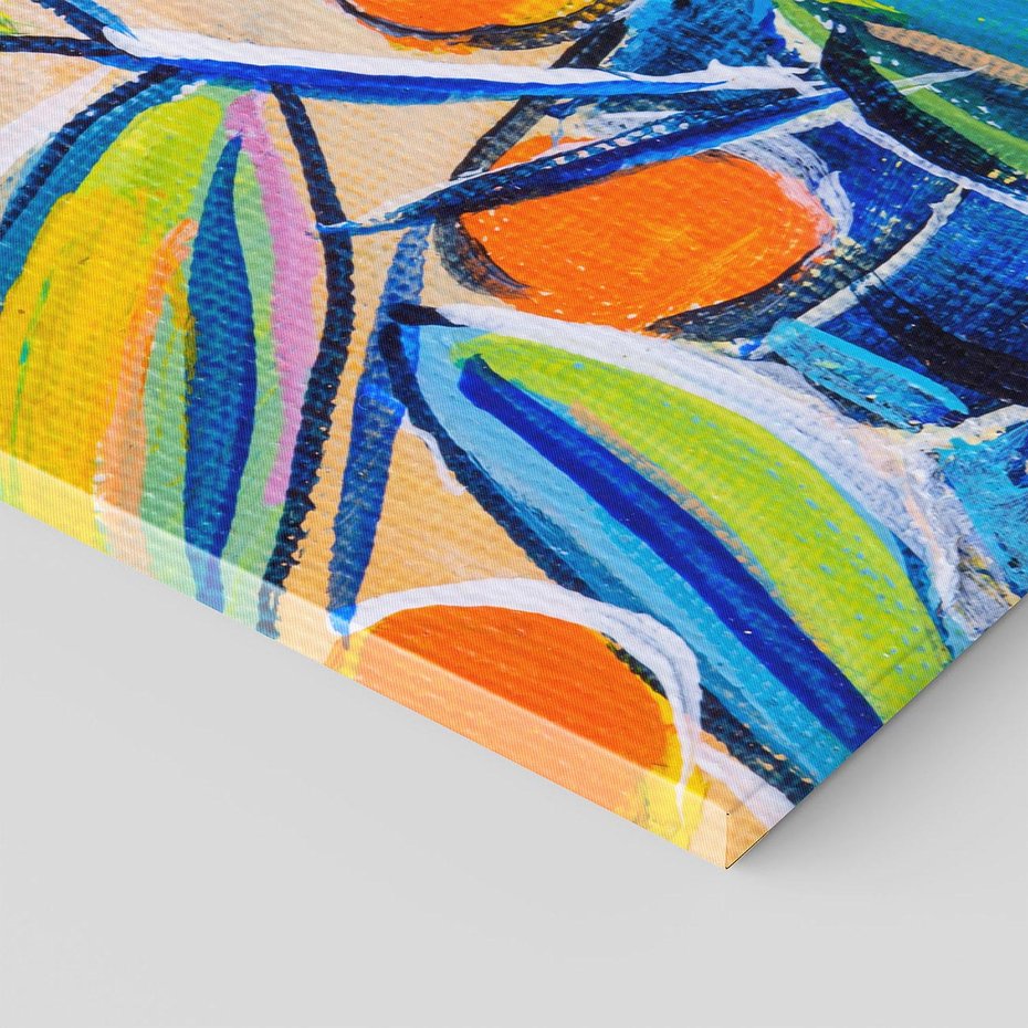 Obraz na płótnie 50x70 - Cytrusowa Abstrakcja - abstrakcja, owoce cytrusowe