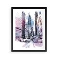Plakat w ramie 40x50 - Miasto ożywione pulsującym życiem - szkocja, miasto - rama czarna