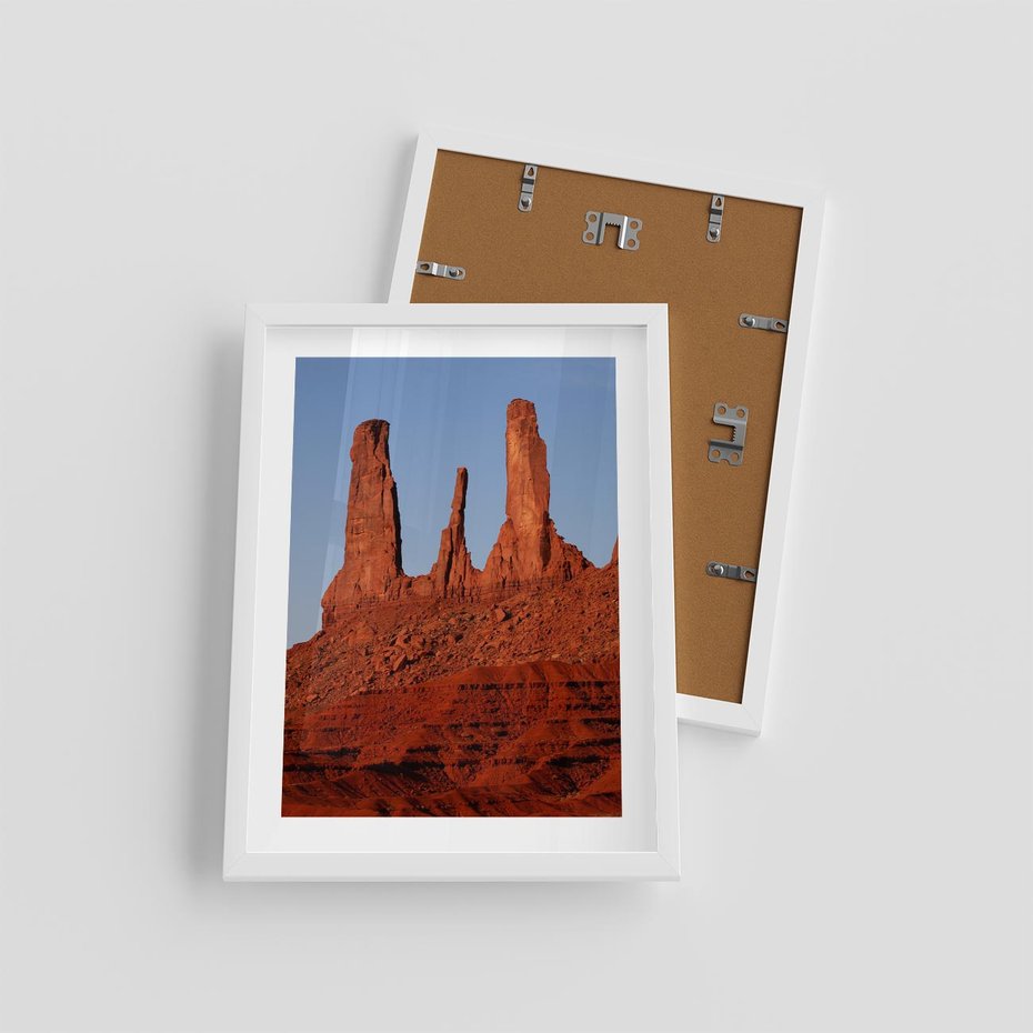 Plakat w ramie 30x40 - Wielki Kanion - majestat pustyni - Wielki Kanion, pustynia - rama biała