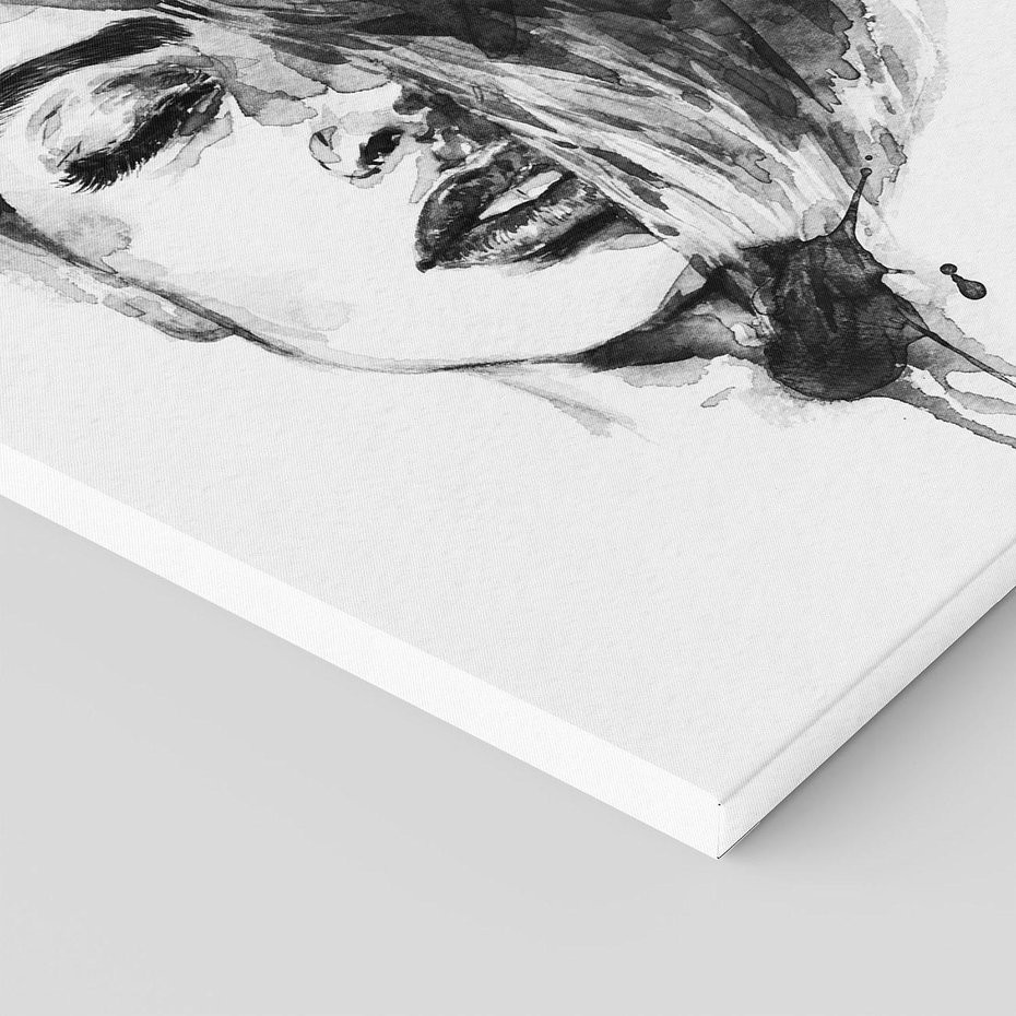 Obraz na płótnie 80x80 - Kobieta w akwareli - kobieta, akwarela