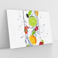 Obraz na płótnie 120x80 - Kulinarne Inspiracje - owoce, woda
