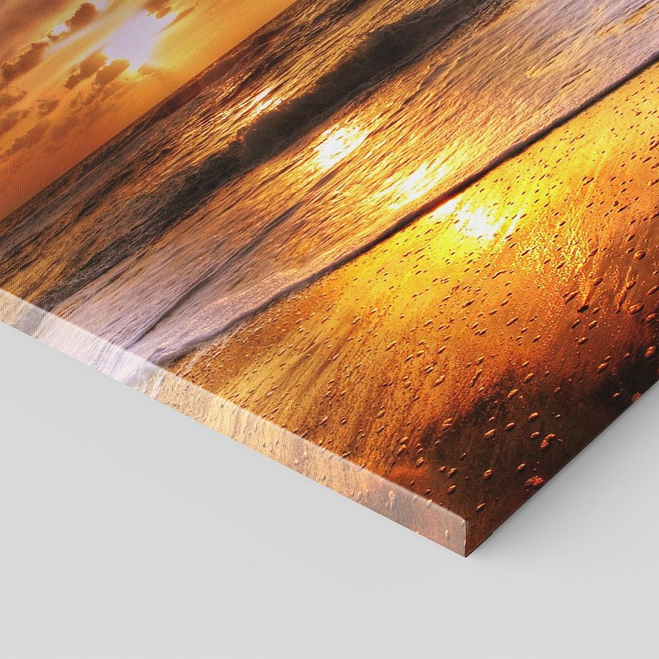 Obraz na płótnie 40x40 - Tropikalna wyspa nad oceanem - zachód, słońca